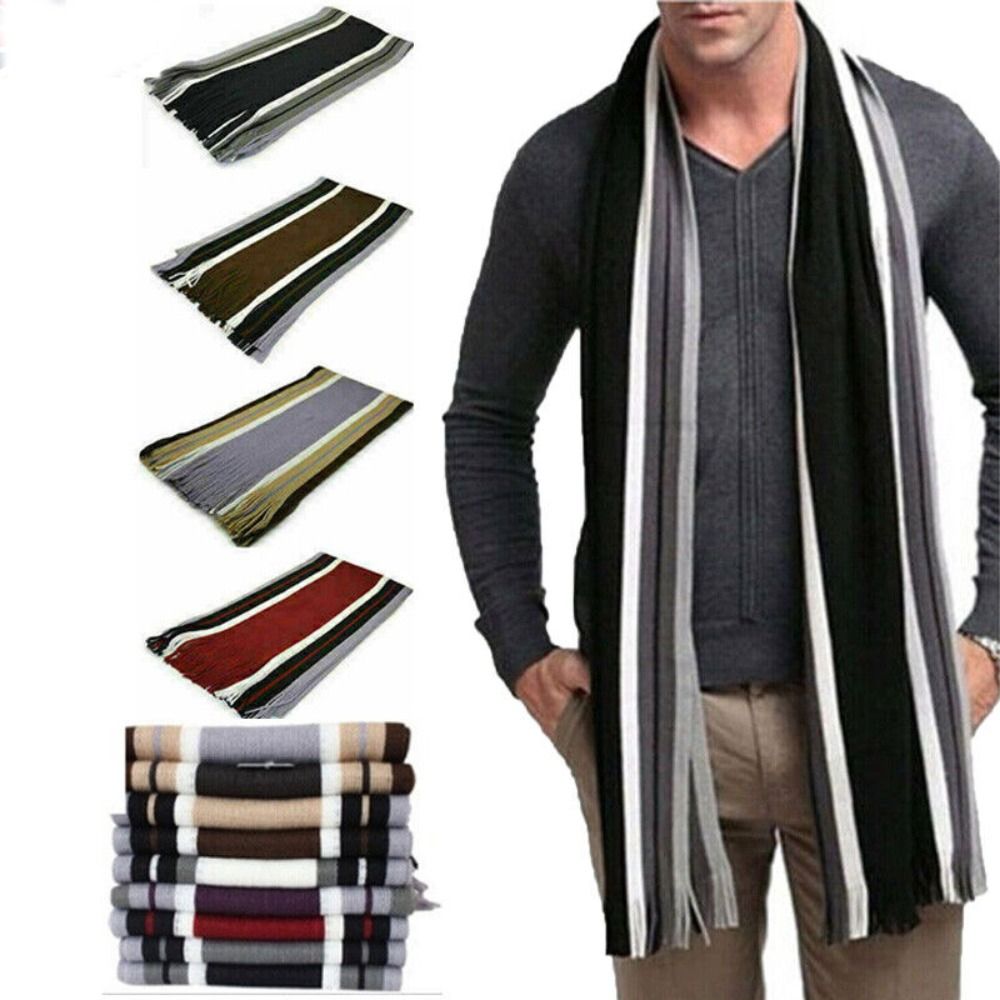 Kaszmirowy męski szalik w pask – Muffler Men Wool recenzja i cena