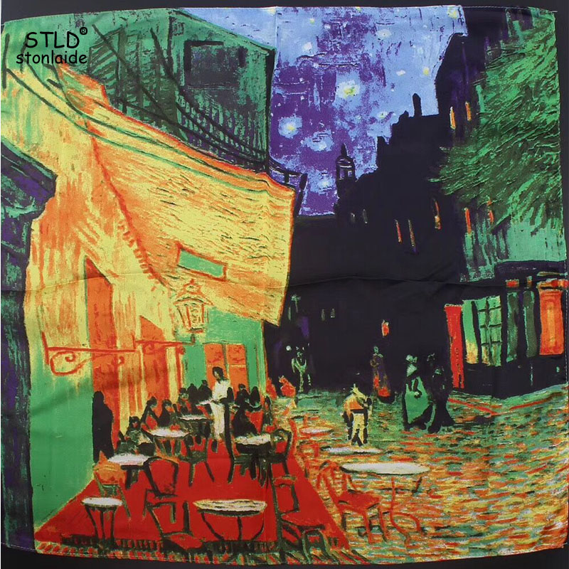 55X55CM Eruo Van Gogh Obraz ol – Scarf Silk Square recenzja i cena