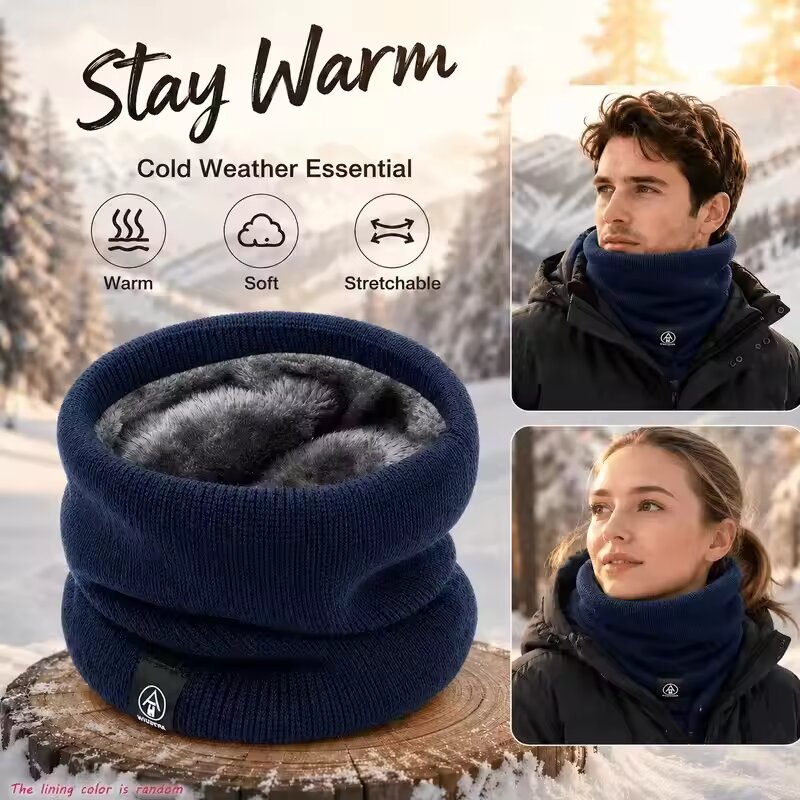 Zimowy ciepły dzianinowy szali – Muffler Men Wool recenzja i cena