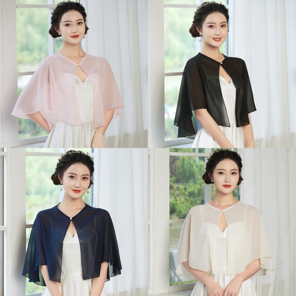 Vintage Przezroczysta Chiffono – Stole Wedding Shawl recenzja i cena